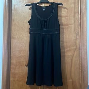 Alfani Black Accordion Ribbon Detail Tunic Dress